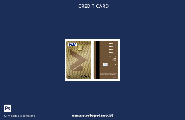 stile verificato modello di carta verticale di credito verticale Mozambico Moza 